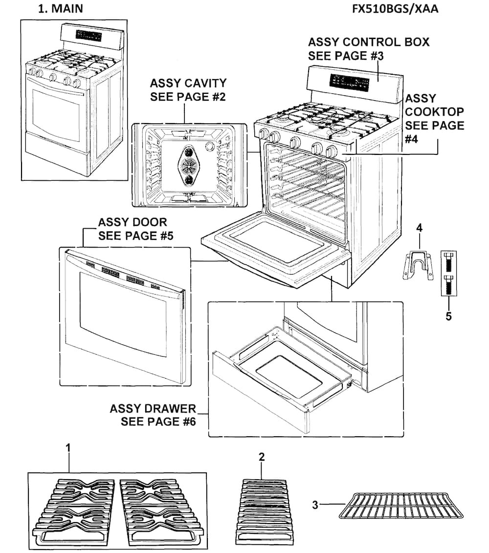 DG94-00468A : DG94-00468A GRATE ASSY,SIDE COATING FX