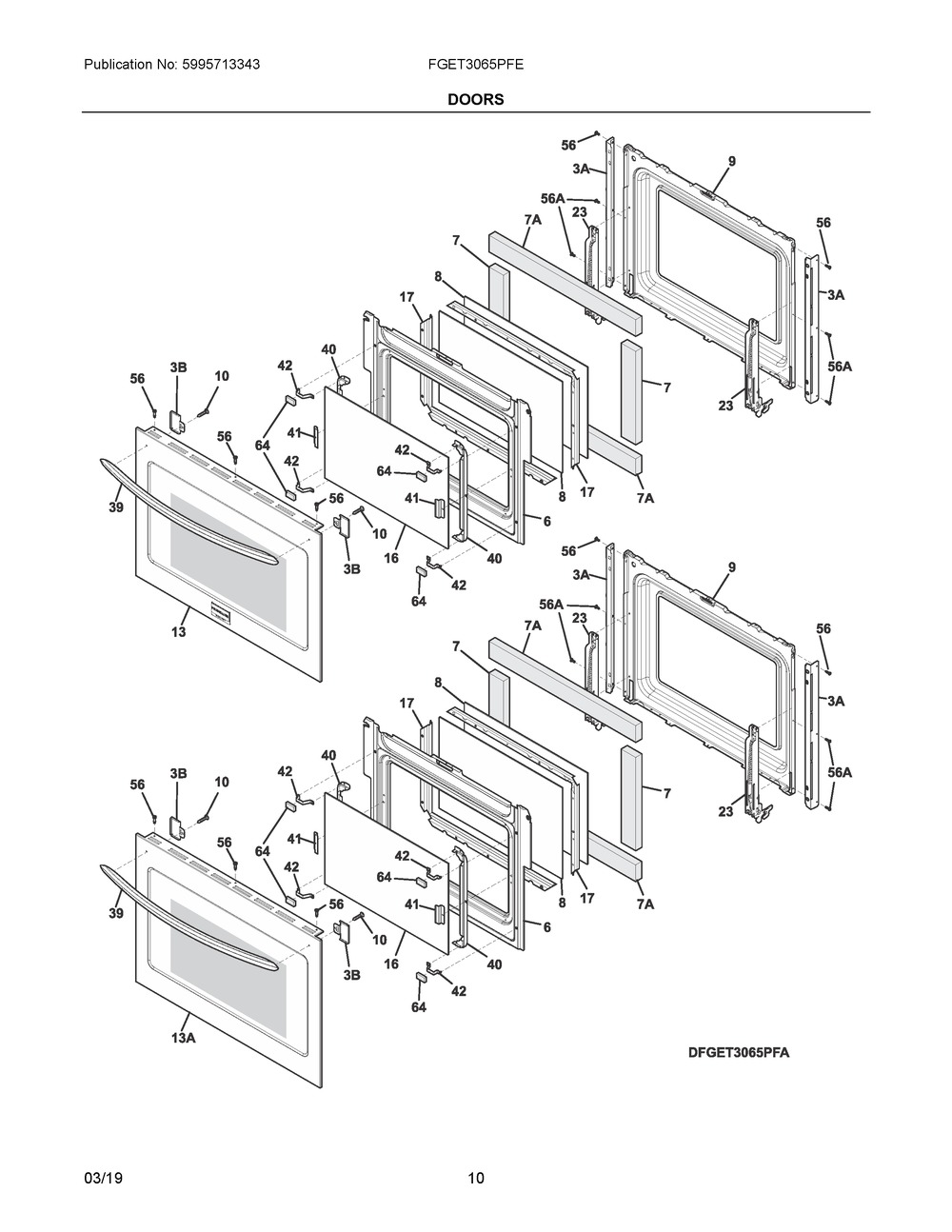 5304512284 : 5304512284 DOOR ASSEMBLY,OUTER,GLASS/STE