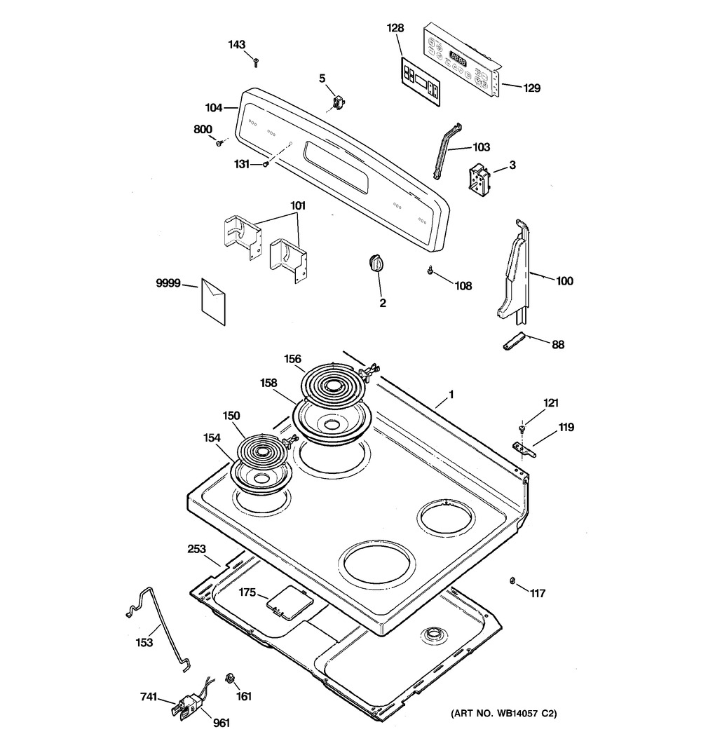 G.E. ELECTRIC RANGE CONTROL, T09 (WG02F05273)