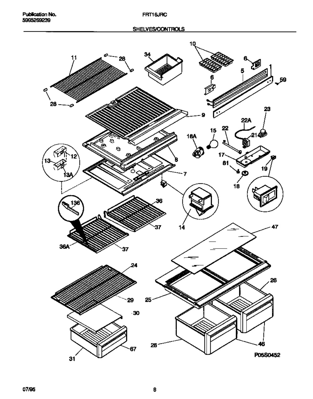 FRIG RE CRISPER DRAWER (215357404)