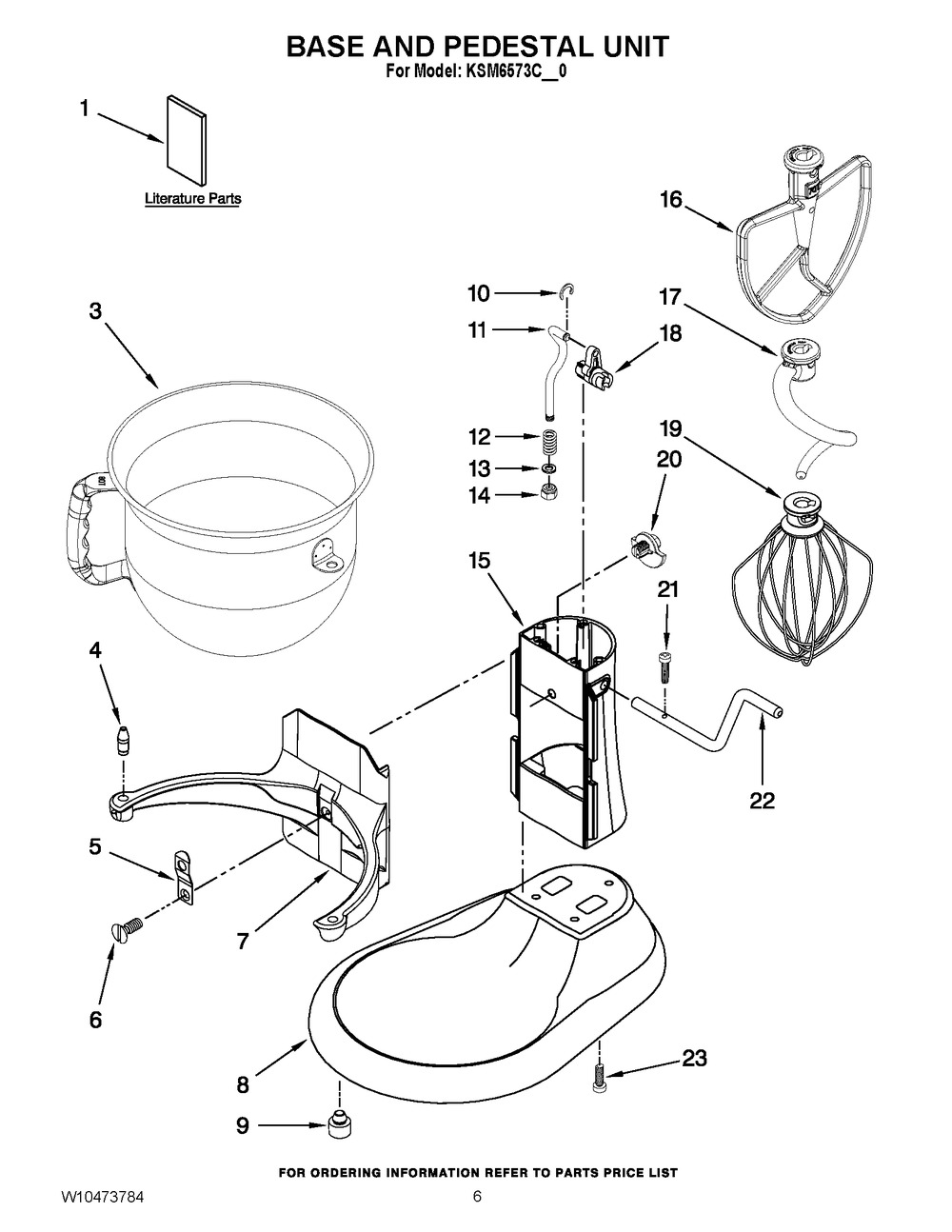 Whirlpool Stand Mixer Dough Hook (W10846380)