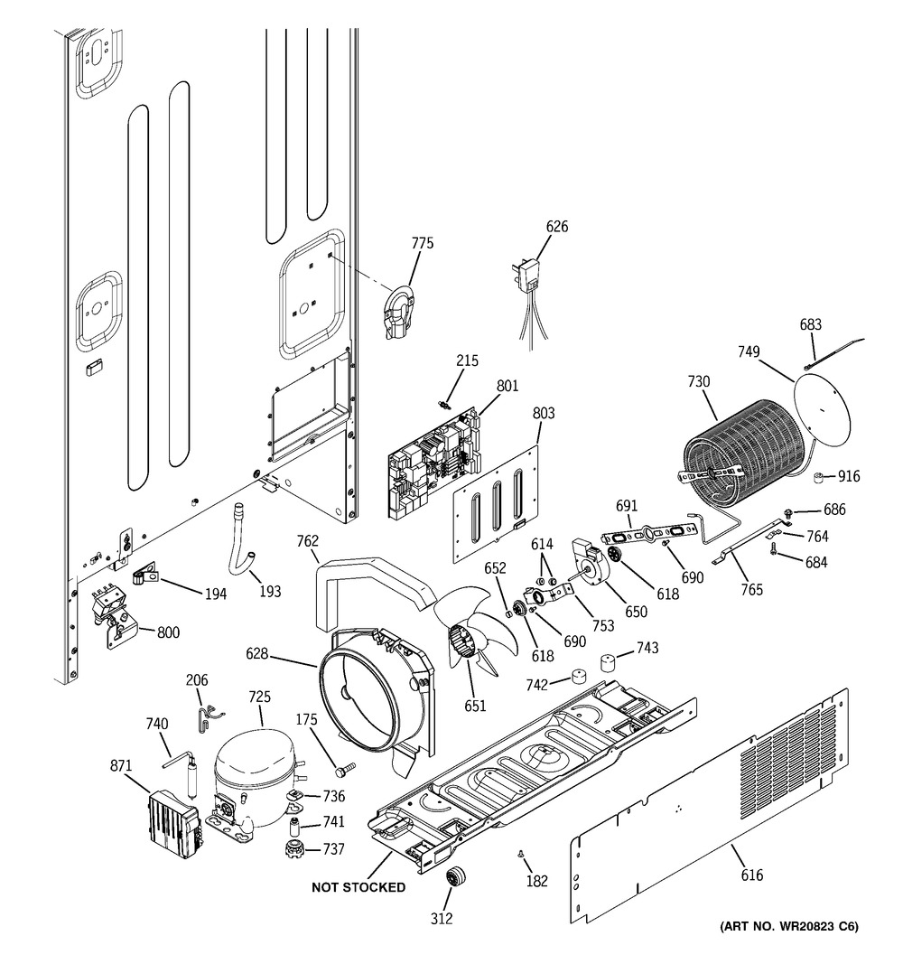 GE, HANDLE ASM FZ FIN, WR01L02325