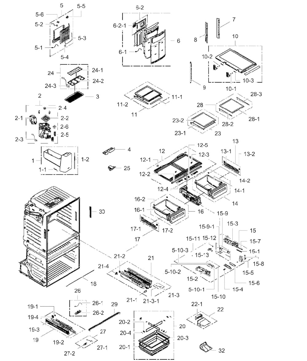 Refrigerator water tank (DA97-11283H)