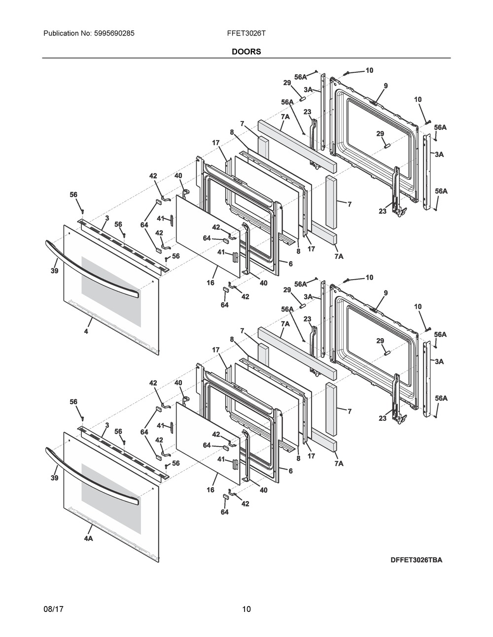 5304510853 : 5304510853 GLASS ASSEMBLY,DOOR,BLACK,LOW
