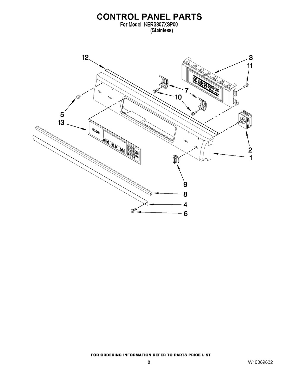 Whirlpool W10246106 Range Burner Control Knob, Stainless