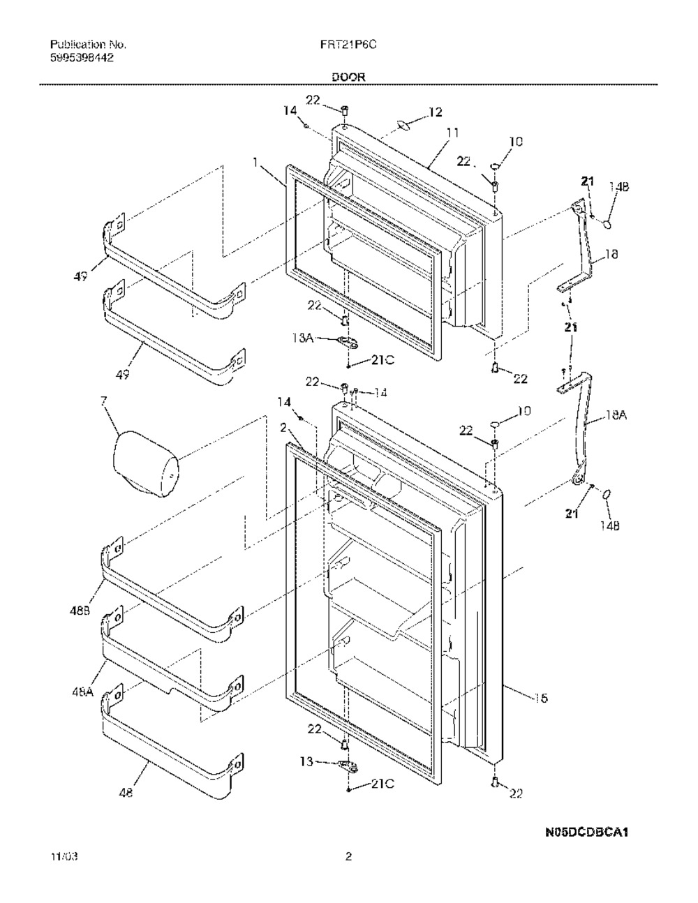 240476321 : C++ 240476321 PANEL-REFR DOOR,BISQUE,COM