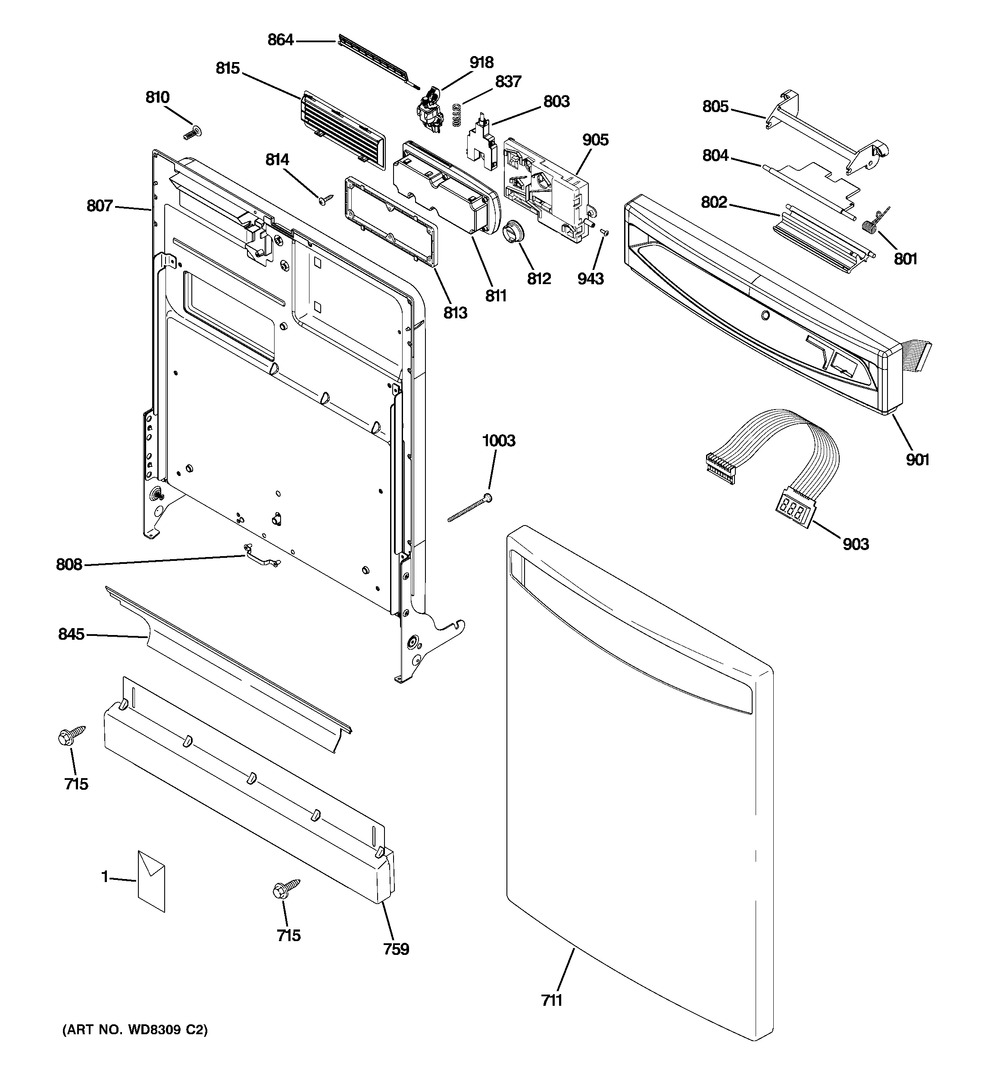 GE, KIT BOWED PANEL ASM SS, WG04A00104