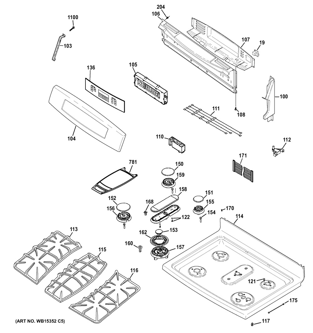GE, CONTROL BOARD T012 ELE, WS01F06427