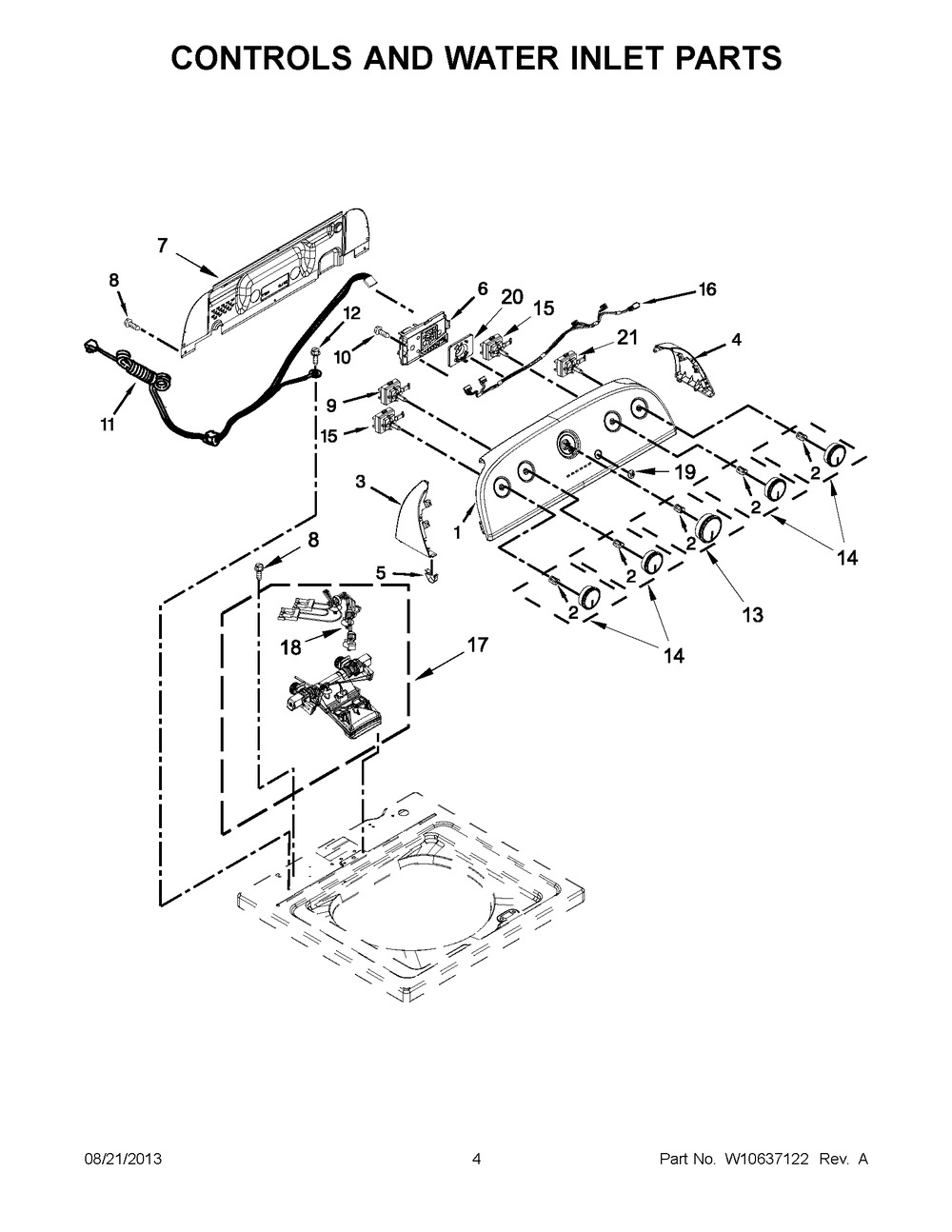 WHIRLPOOL, CNTRL-ELEC, W10627794