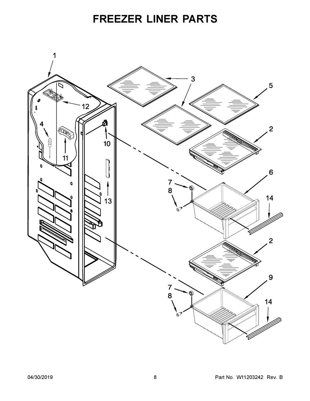 WHIRLPOOL, SHELF-GLAS, W11340146