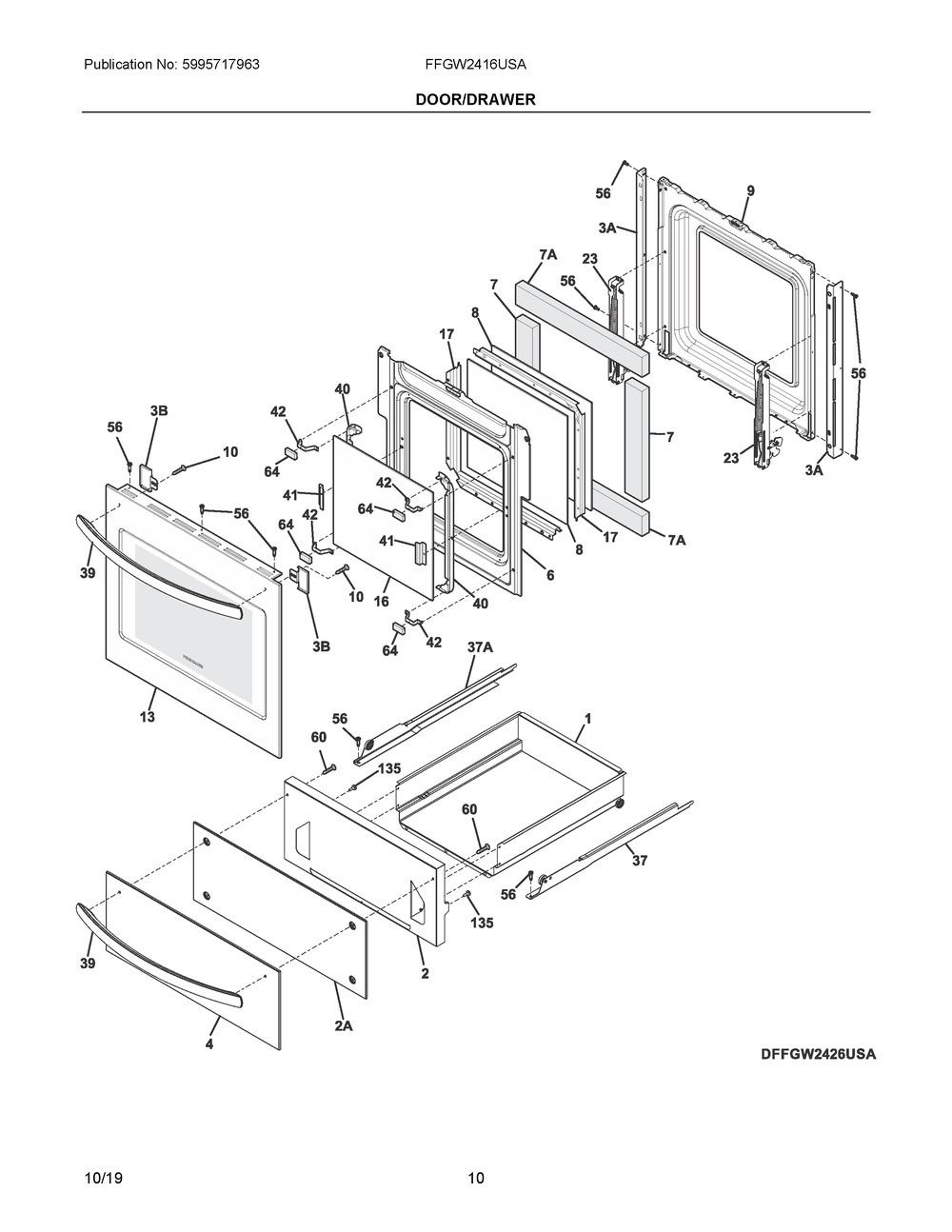 5304513073 : 5304513073 HANDLE,DOOR,STAINLESS