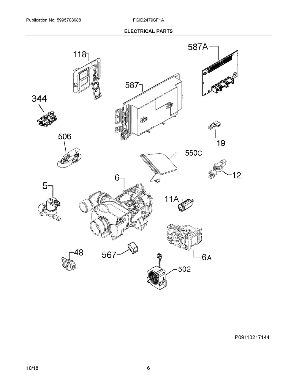 5304521750 : 5304521750 CONTROL ASSEMBLY,CONFIGURED
