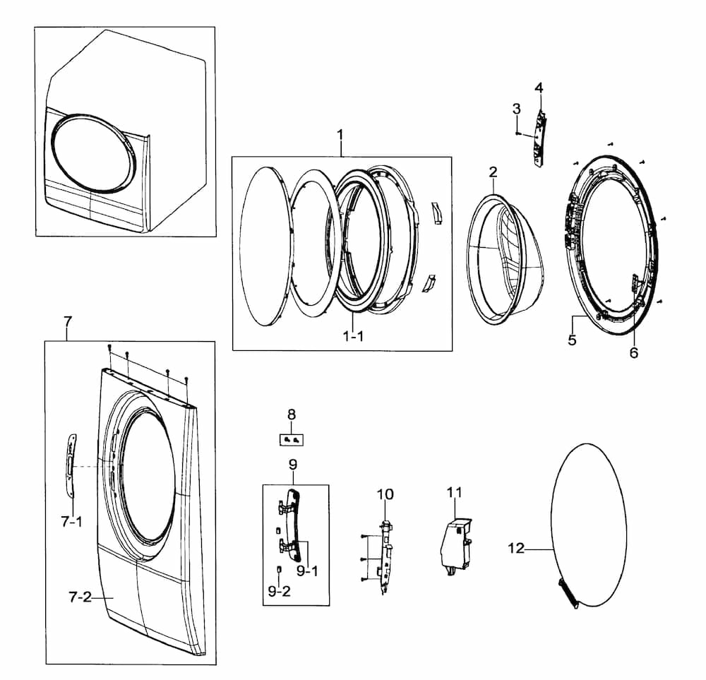 DC97-10718B : DC97-10718B HINGE ASSY,DOOR FRONTIER3 W