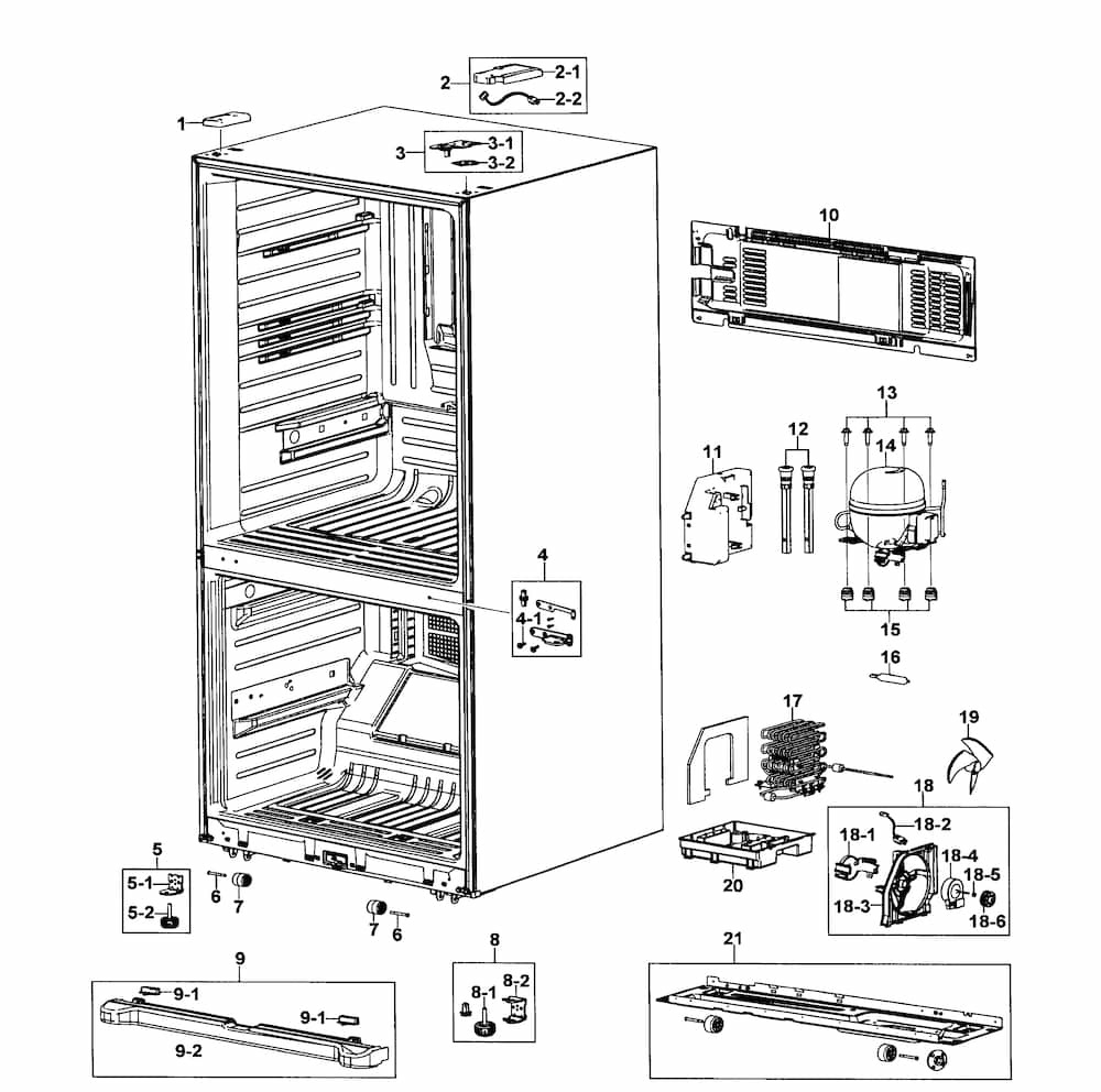 COVER ASSY,LEG FRONT (DA97-07836F)