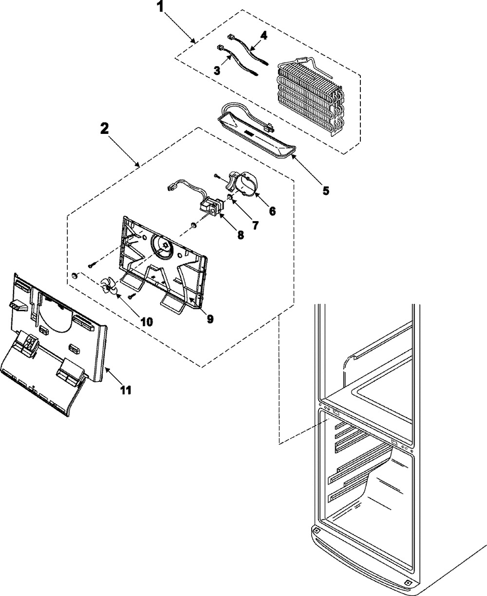 DA97-02798A : DA97-02798A ASSY COVER EVAP-FRONT FRE;W