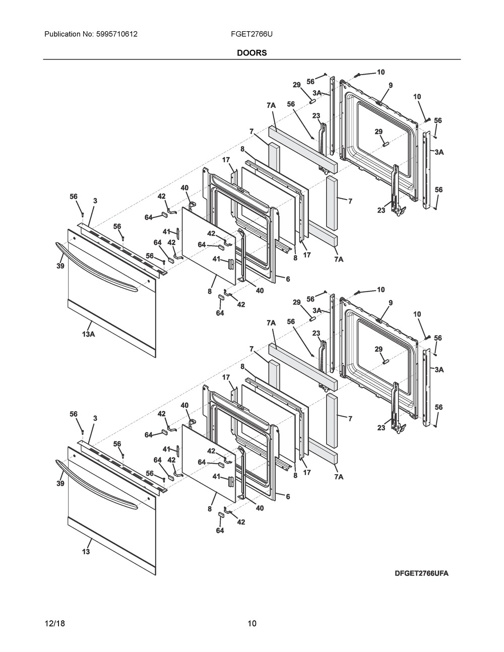 5304514943 : 5304514943 DOOR ASSEMBLY,OUTER,STAINLESS