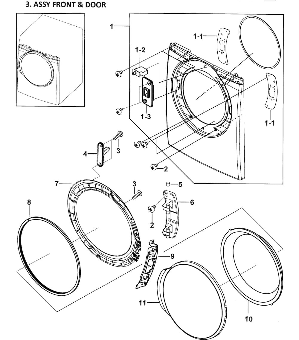 DC97-10353E : DC97-10353E FRAME ASSY