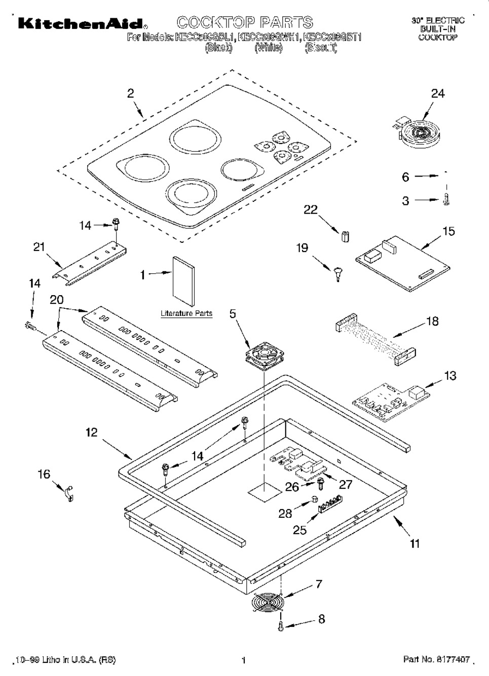Whirlpool Dishwasher Electronic Control Board (W10906414)
