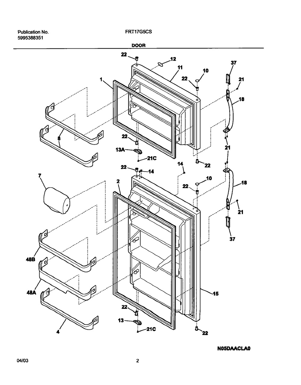 240573602 : C++ 240573602 DOOR,REFR,STAINLESS,LH,COM
