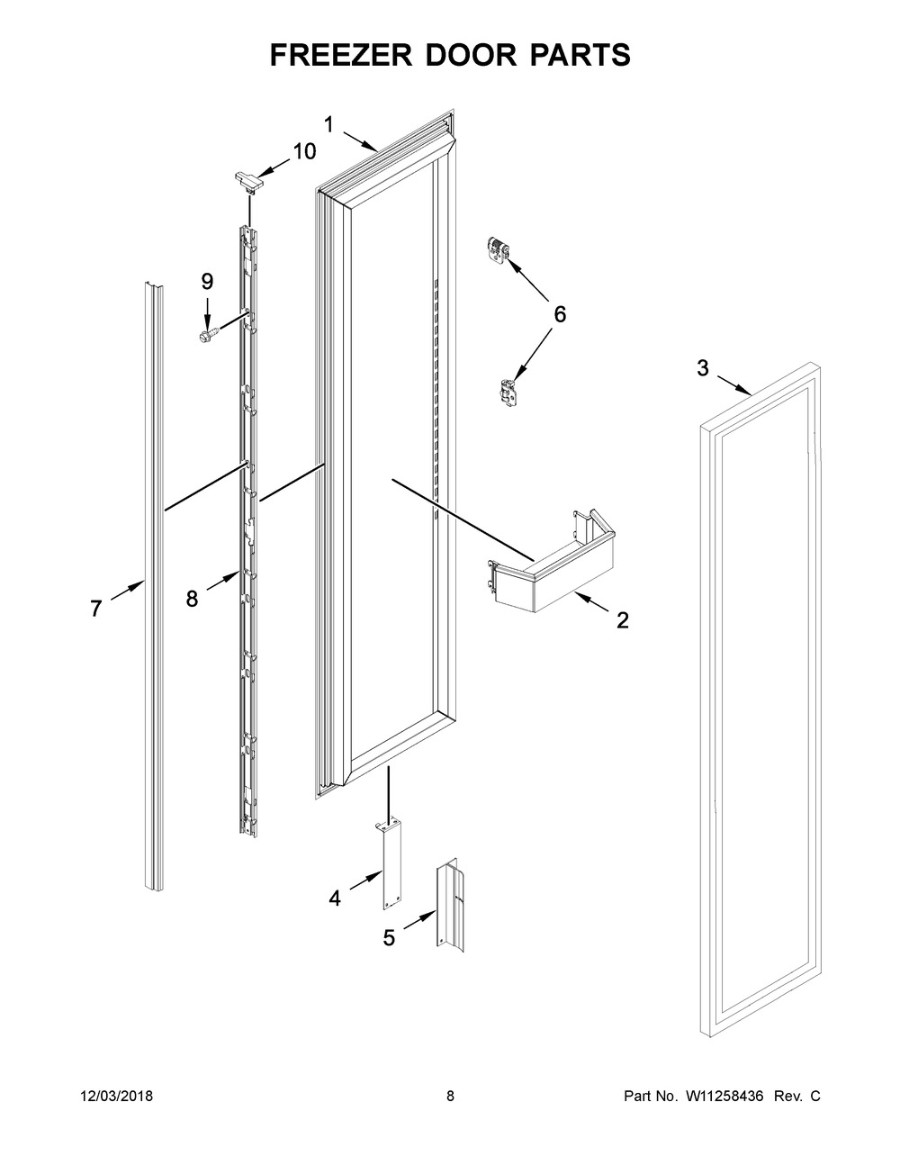 WHIRLPOOL, GASKET-FIP, W11038430
