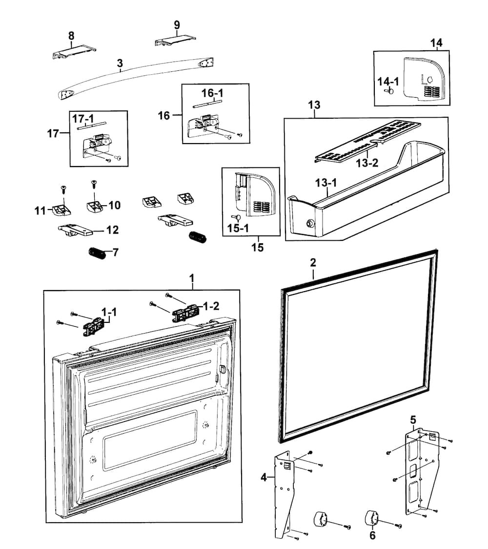 CAP ASSY,HANDLE FRE R AW P (DA97-11895D)