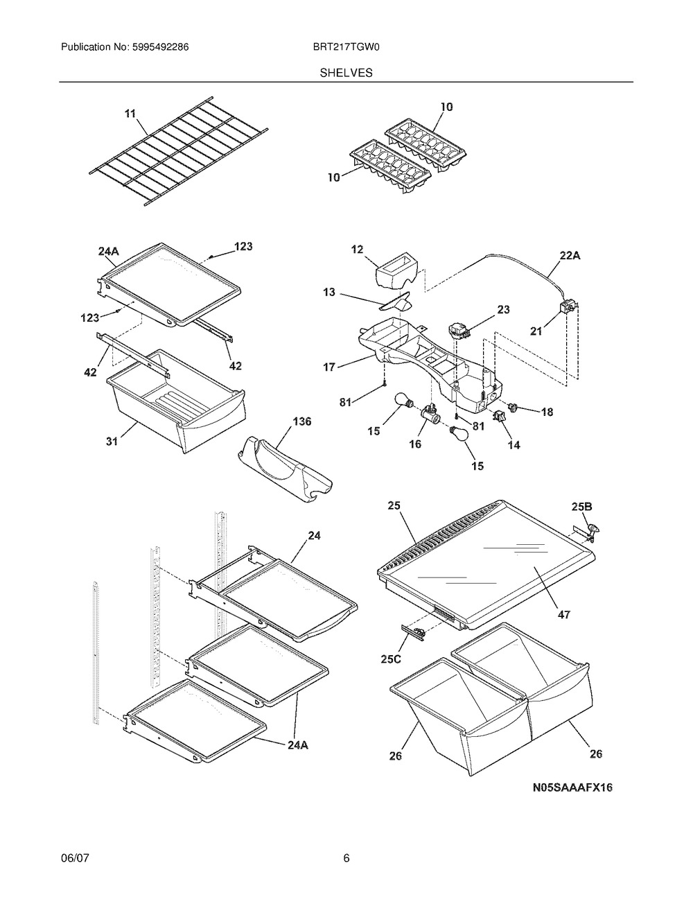 240350105 : C++ 240350105 SHELF,CANTILEVER,"SPILL-S