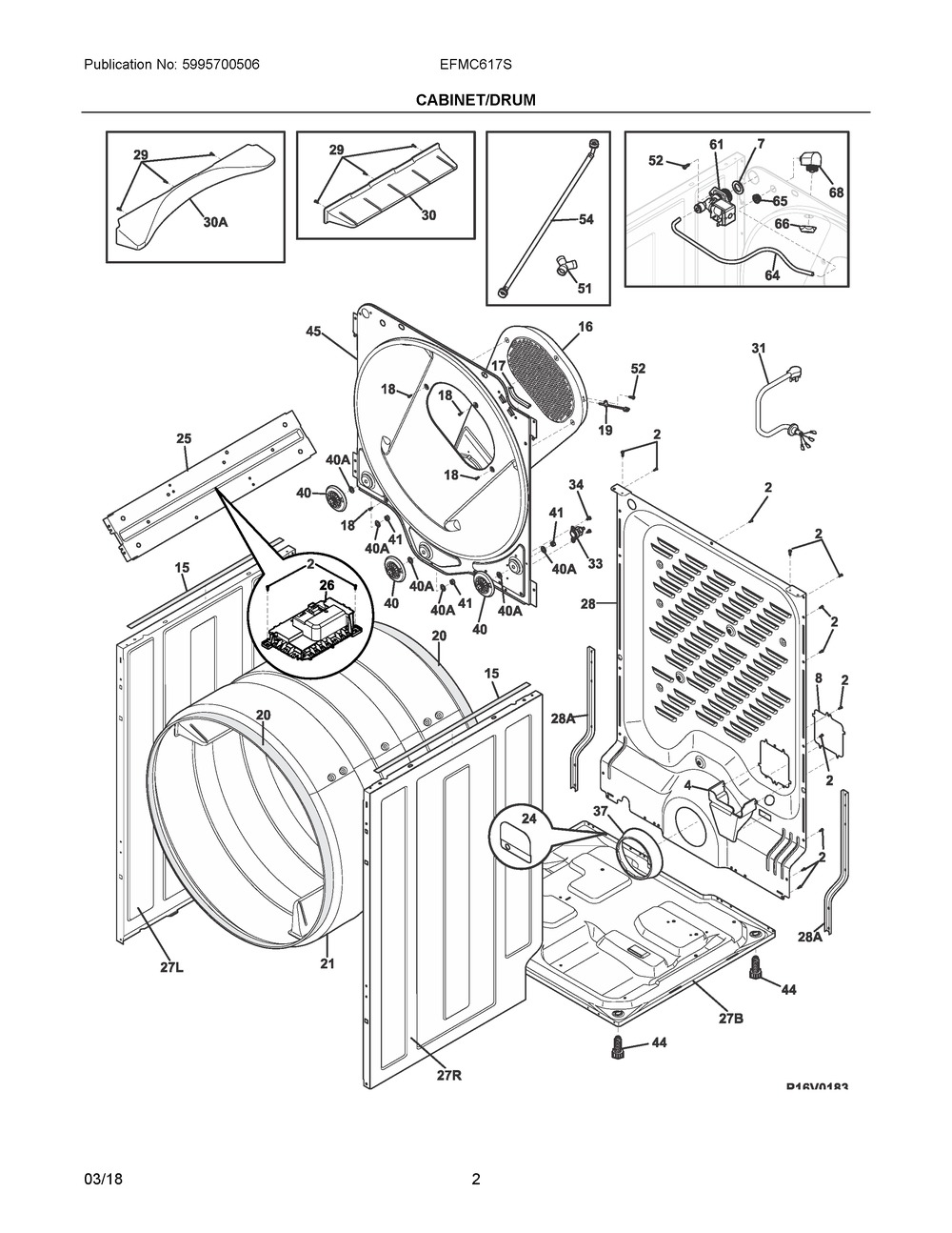 ELECTROLUX/FRIGIDAIRE, MAIN BOARD,ASSEMBLY (ELEC),DRY, 5304505522