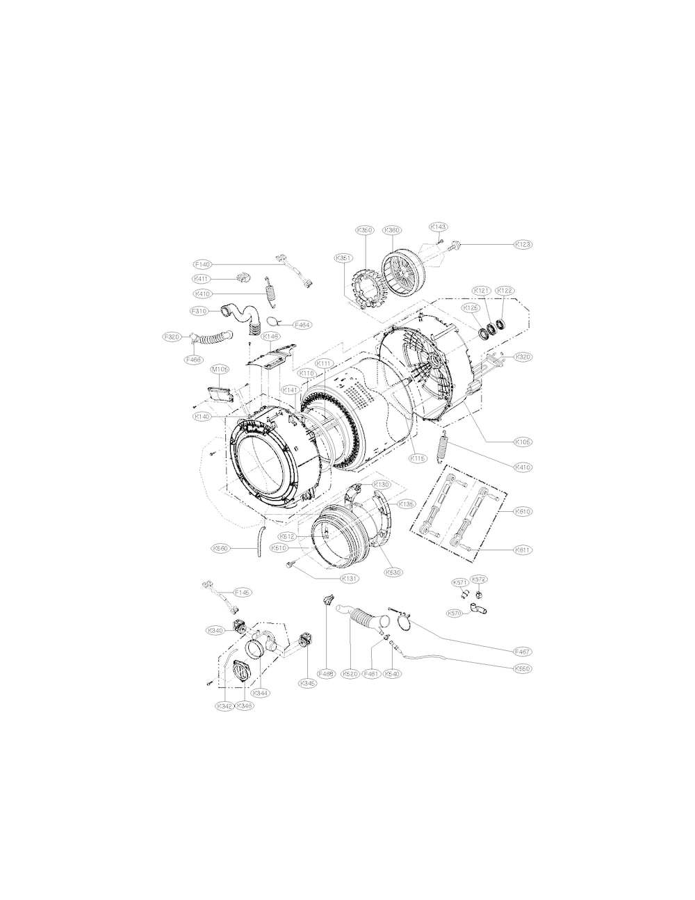 3045ER0030K : 3045ER0030K TUB ASSEMBLY,OUTER