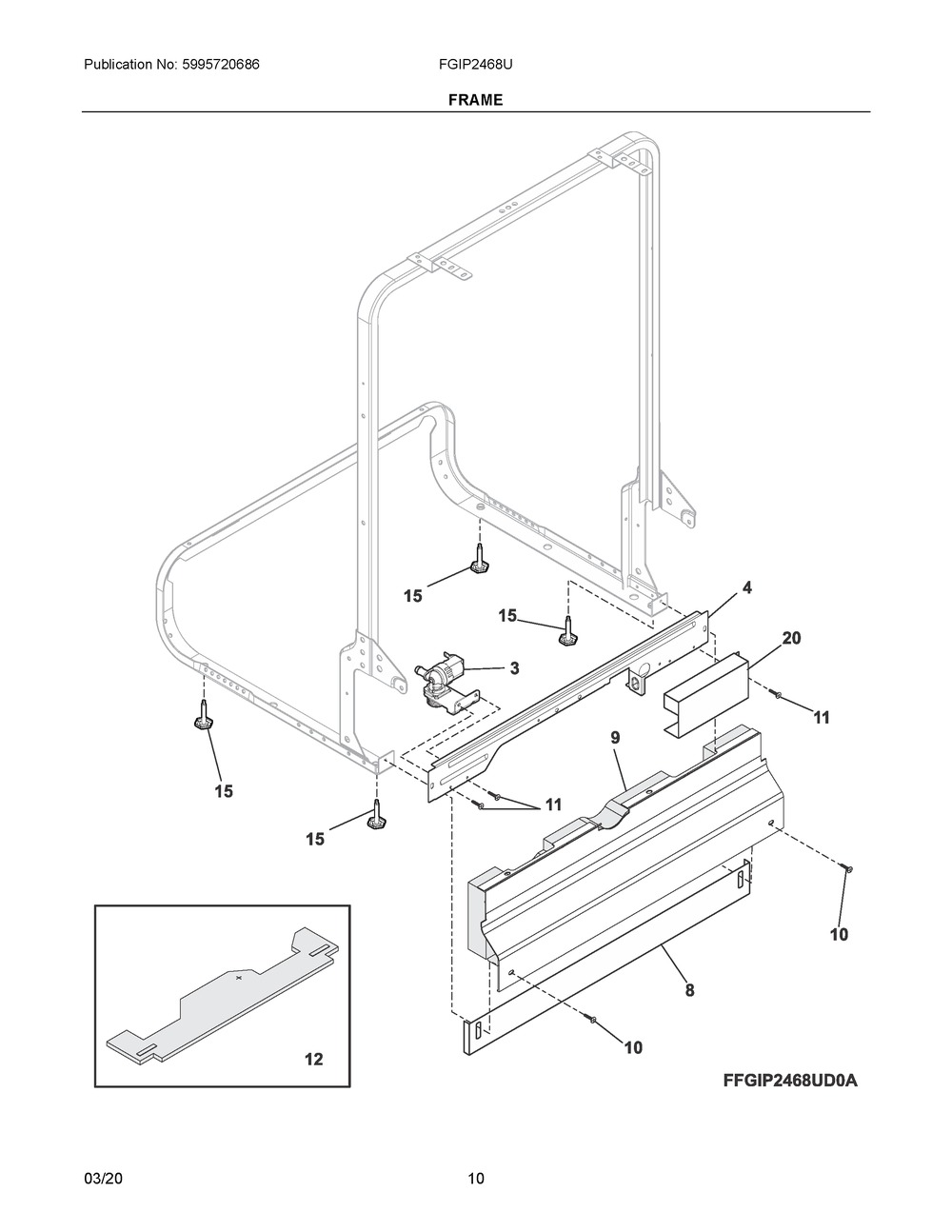 5304517605 : C++ 5304517605 INSULATION,ABSORBER,BOTTO