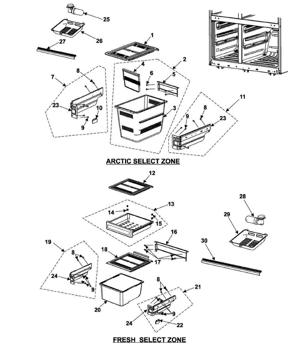 DA97-03092A : DA97-03092A RAIL ASSY, SLIDE CF RH NEXT