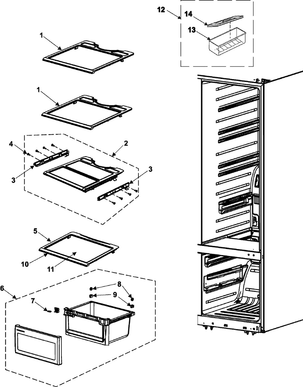 DA97-03645A : DA97-03645A SHELF ASSY