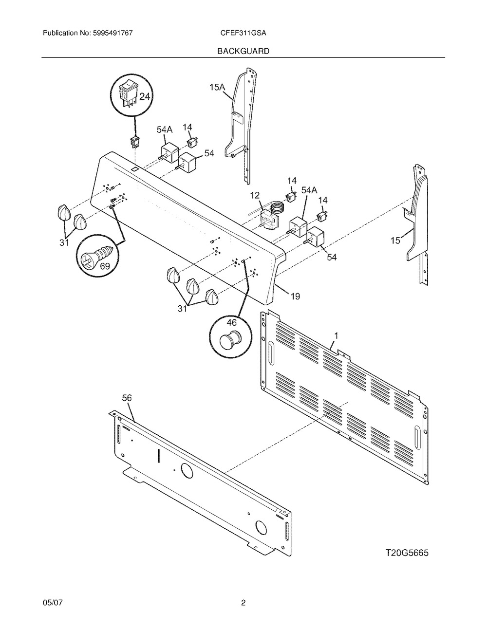 PANEL,BACKGUARD,WHITE (316445269)