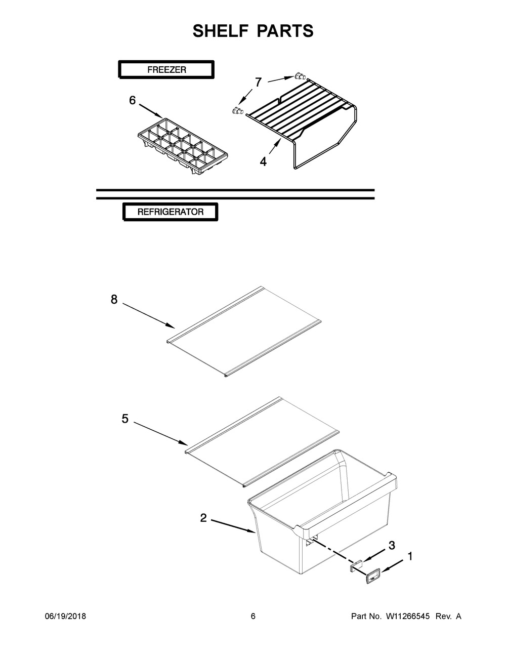 WHIRLPOOL, SHELF-GLAS, W11269199