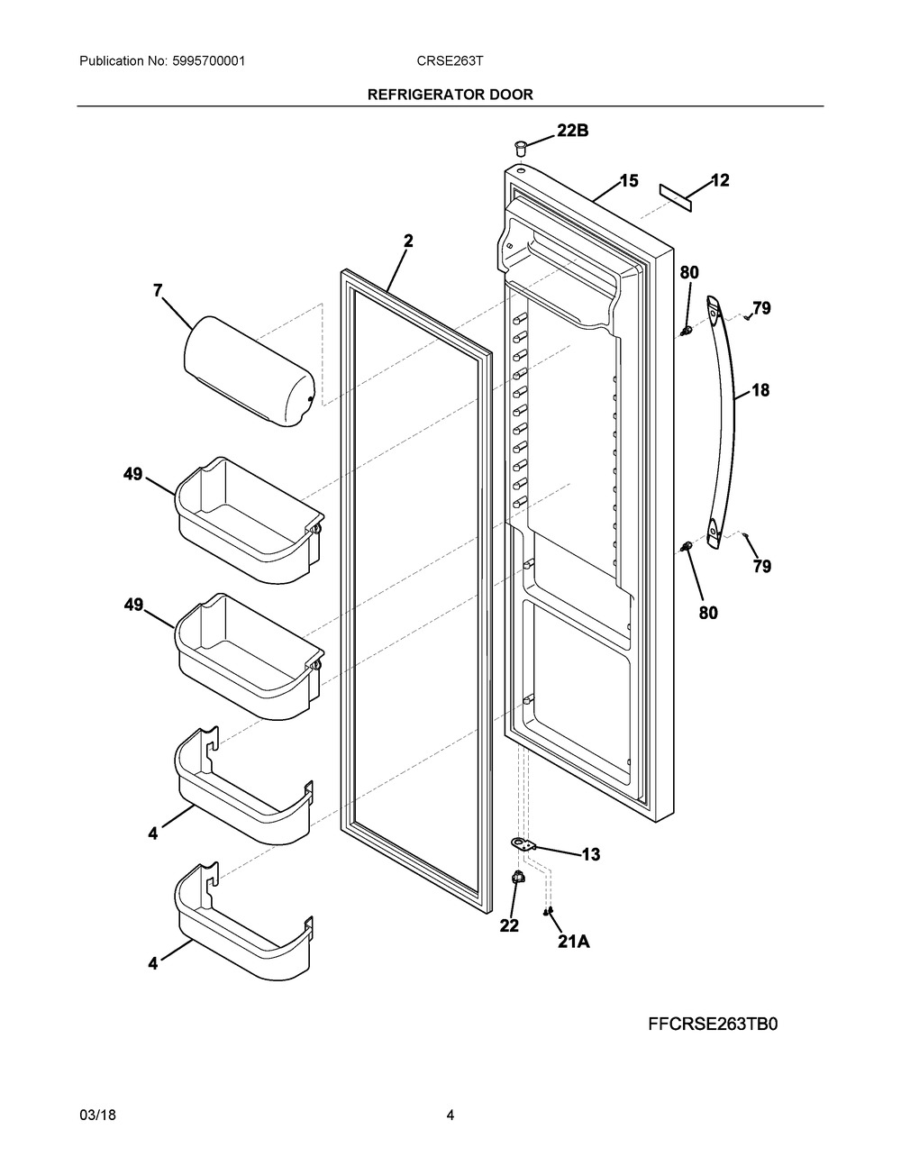 807460170 : 807460170 DOOR-REFR,DARK STAINLESS
