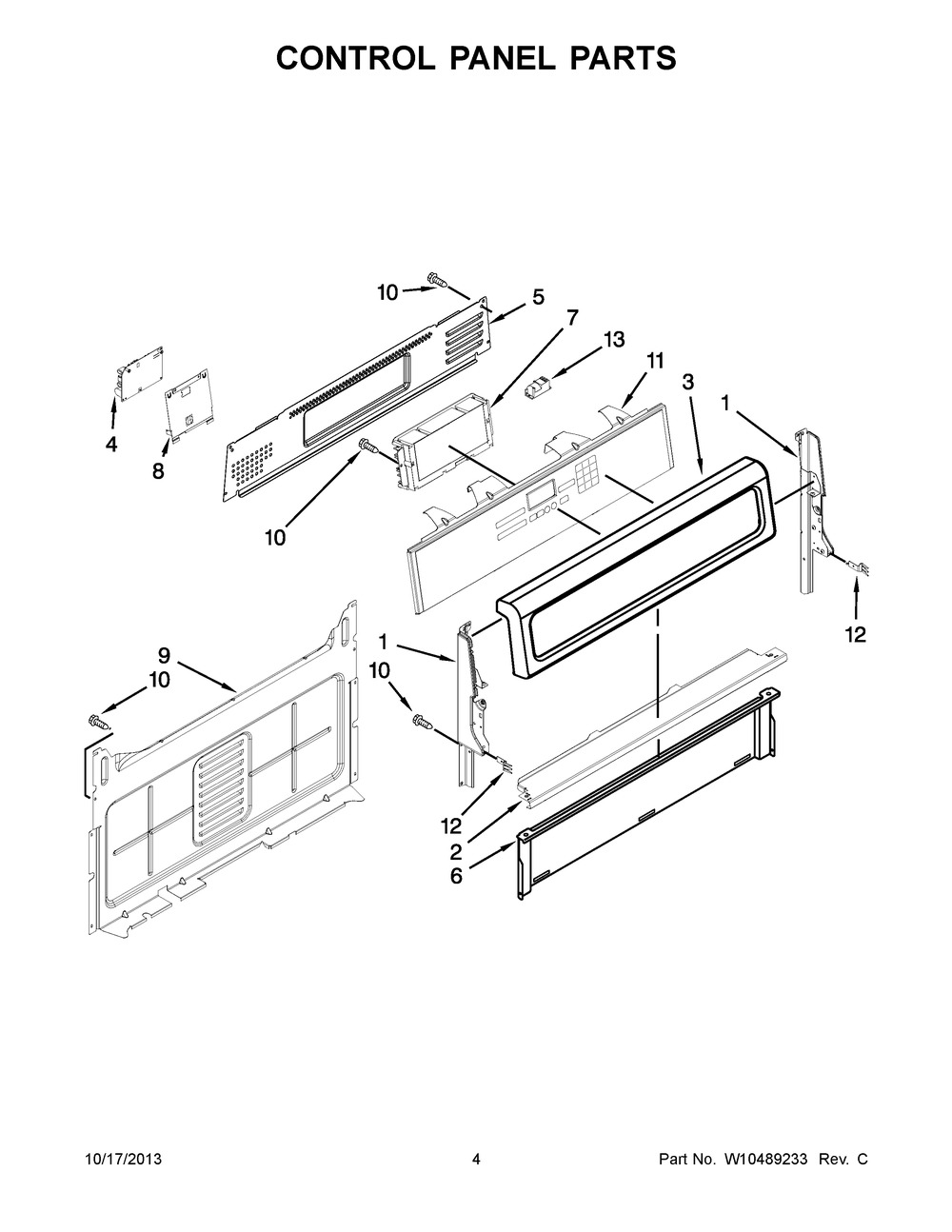 WHIRLPOOL RANGE OVEN ELECTRONIC CONTROL (WPW10340313)