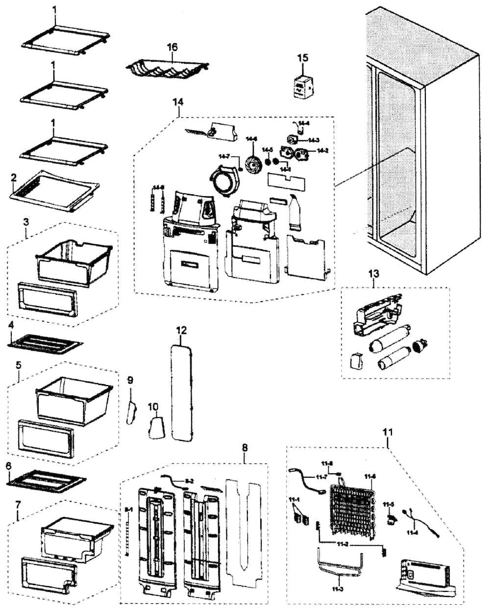 TRAY ASSY CHILLED ROOM (DA97-08383B)