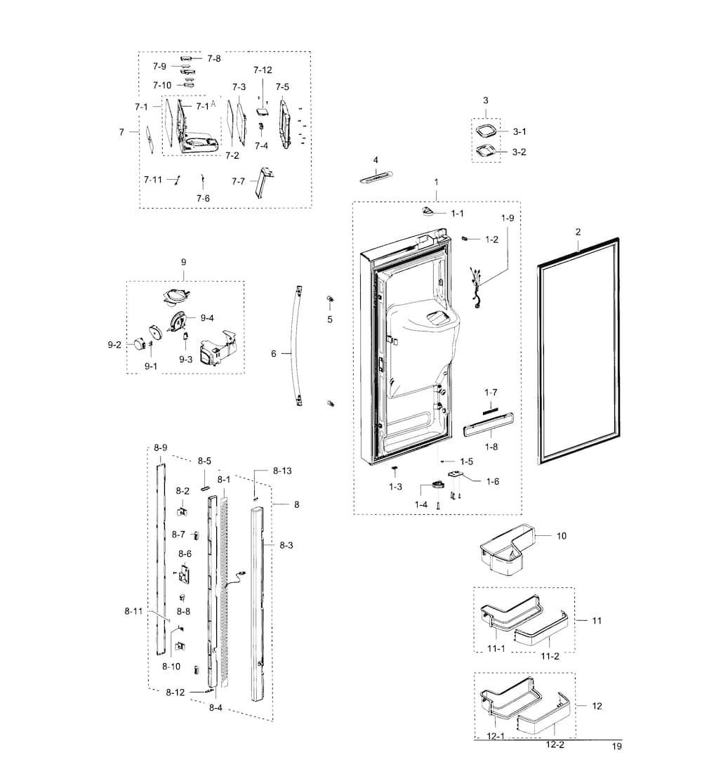 COVER ASSY,DISP OPUS1 SNOW (DA97-12088U)