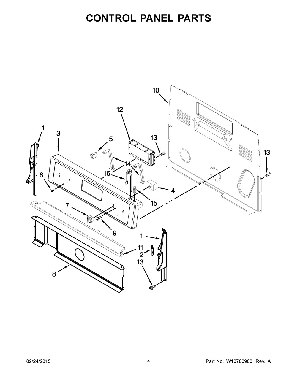 WHIRLPOOL, CNTRL-ELEC, W10813969