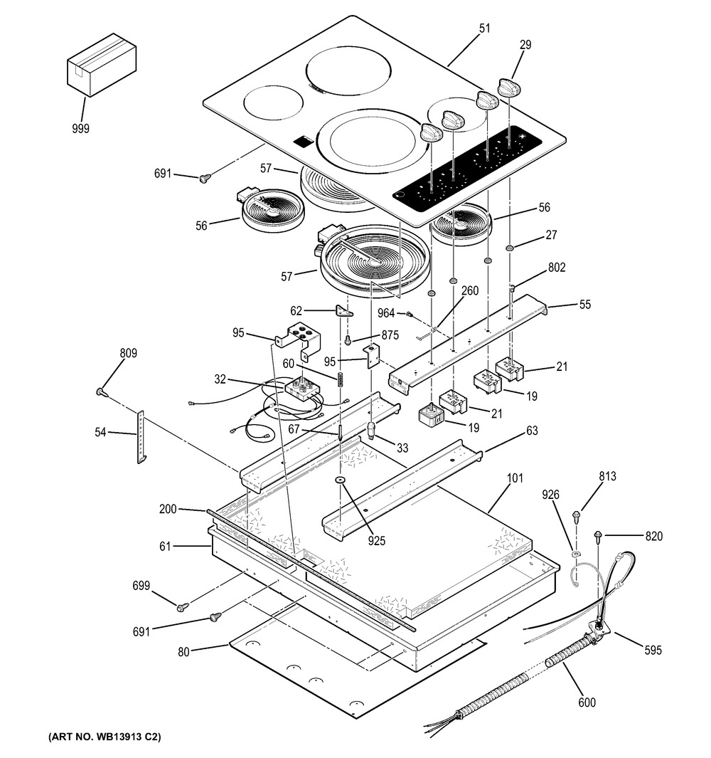 GLASS MAINTOP ASM (WG02L02941)